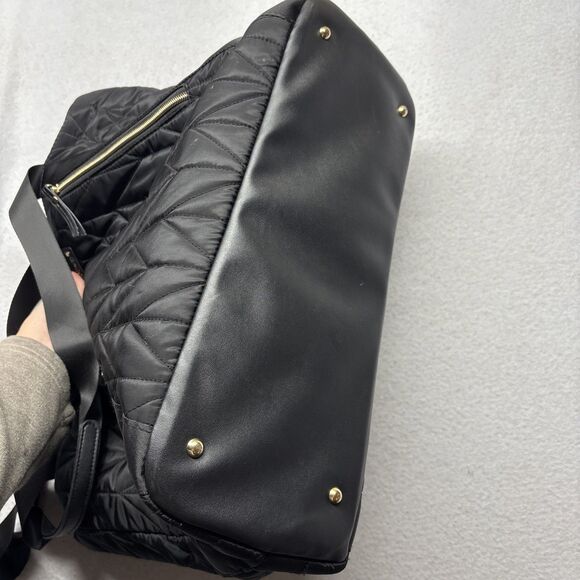 Joan & David Tote Bag 21” Diamond Quilted Weekender Travel Black - Picture 6 of 7